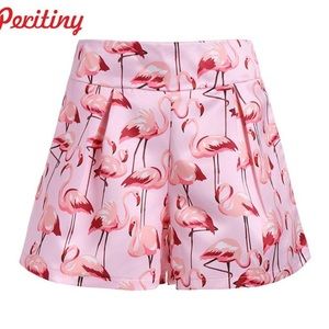 New Peritiny High Waist Flamingo Shorts